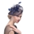 ZYCC Feder-Fascinator breite Streifen-Blumen-Haar-Klipp-Hochzeitsfest-Cocktail-Haar-Zusätze Mehrfarben (Navy Blau) -